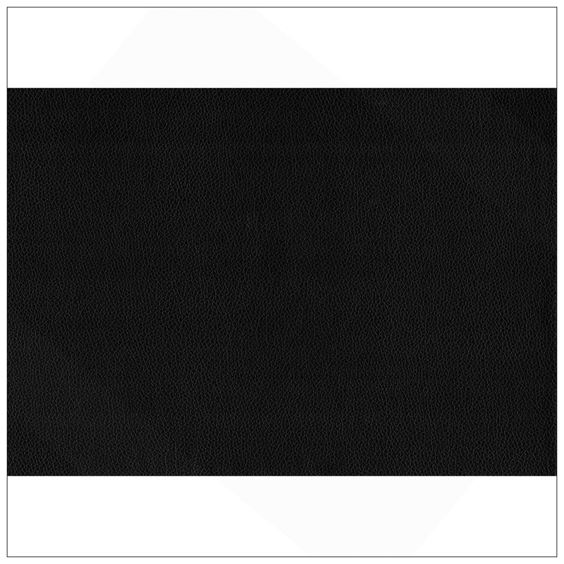 Table de chevet contemporaine contemporaine en similicuir noir avec poignées argentées, meubles élégants et fonctionnels