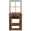 Desk With Shelf 122 X 67 X 145 Cm Engineered Wood-1110130252