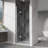 Shower Doors, Frameless Bi-Fold Swing Shower Door,1/4" (6Mm) Clear Tempered Glass Finish Hardware, Reversible Installation