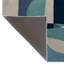 Tapis décoratif moderne à motif géométrique bleu à motif géométrique-1320991437