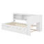 Lit de jour simple avec armoires de rangement, lit gigogne et ports USB-1540519566