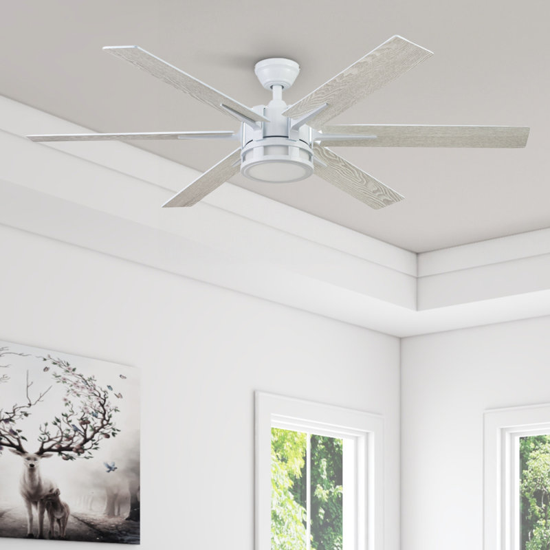 Kaliza 56'' Ceiling Fan with LED Lights and Remote Included, Bright White