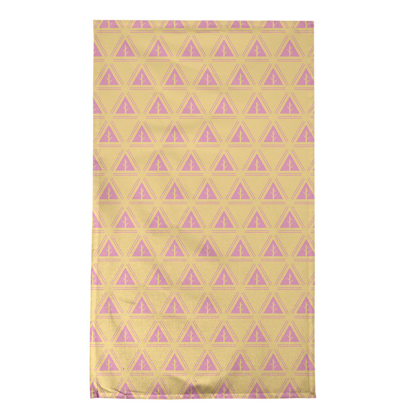 Serviette de thé minimaliste en sapin monochrome Theo Nath, Citron / rose, Sergé de coton