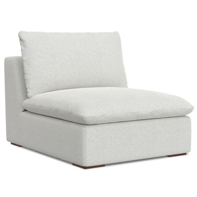 Jasmine Center Sofa Module 36-inches Wide, Handcrafted Contemporary-Style Armless Sofa or Armless Chair for Living Room