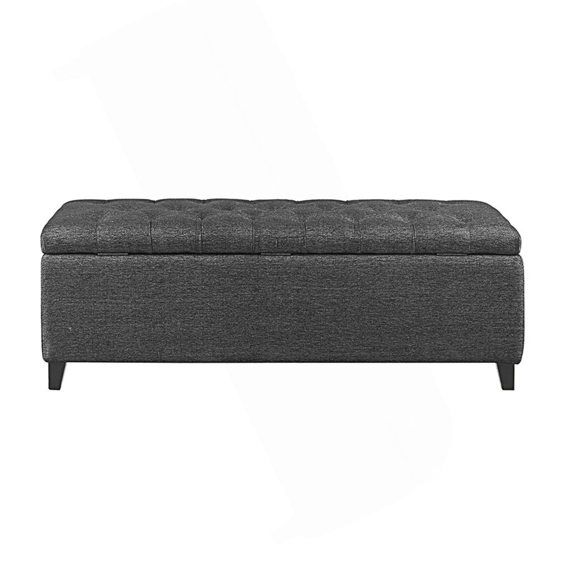 Tufted Top Soft Close Storage Bench, Upholstered Bench