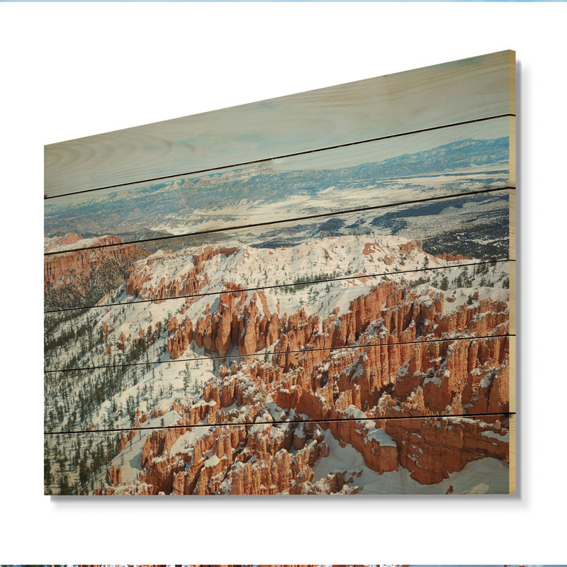 Bryce Canyon, Utah en hiver, sur bois, H 30 po x l 40 po x P 0,78 po