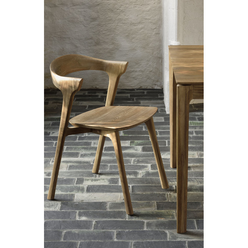 Bok Solid Wood Dining Chair, Brown