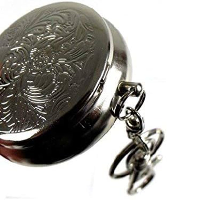Stainless Steel Portable Pocket Circular Ashtray Key Chain With Cigarette Snuffer