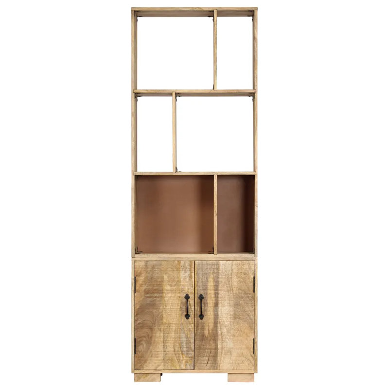 Meola 180 cm H x 60 cm W Solid Wood Standard Bookcase, Brown