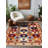 Gromling Collection Digital Print Cotton-Polyester Multicolor Floral Rug-1282539630