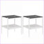 3 pièces en verre trempé gris moderne et amp; Ensemble de tables de bout pour le salon, facile à nettoyer et amp; Peu encombrant