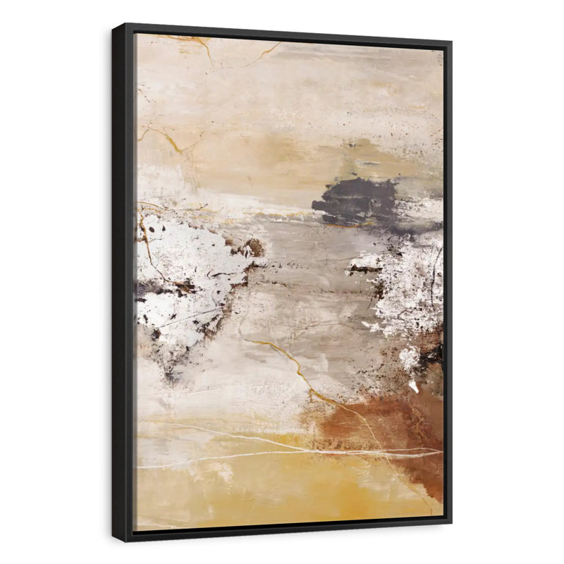 Espace argent, 25 po x 37 po, Cadre flottant noir