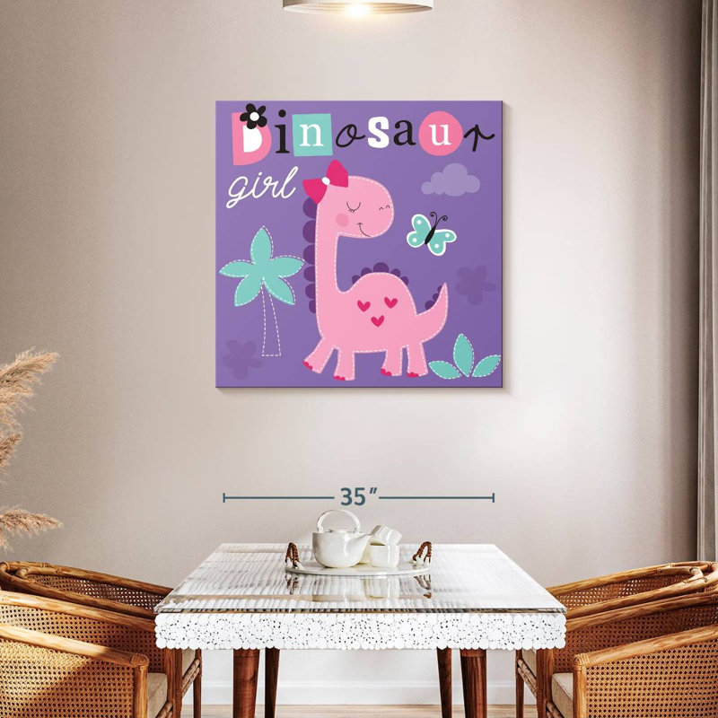 «Ashelle Dinosaur Girl», typographie, H 36 po x l 36 po