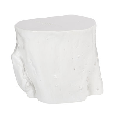 Tabouret à bûches, blanc gel, LG