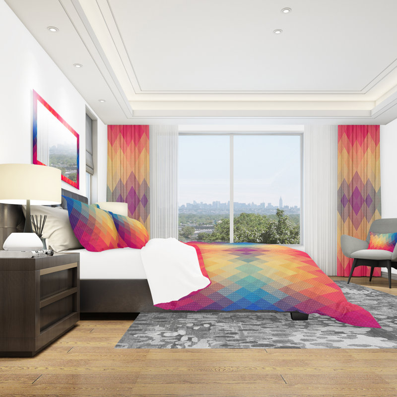 Ensemble de housse de couette moderne, Housse de couette très grand + 2 taies décoratives