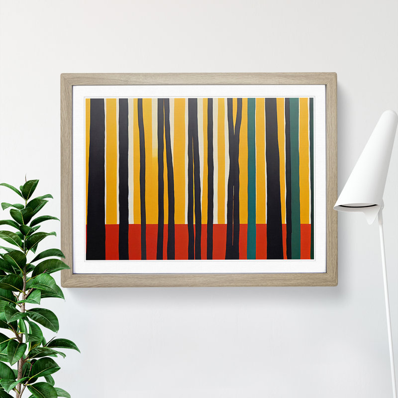 Abstract Spring Forest Vol.2 - Framed Print, 46cm H x 64cm W x 2cm D, Oak