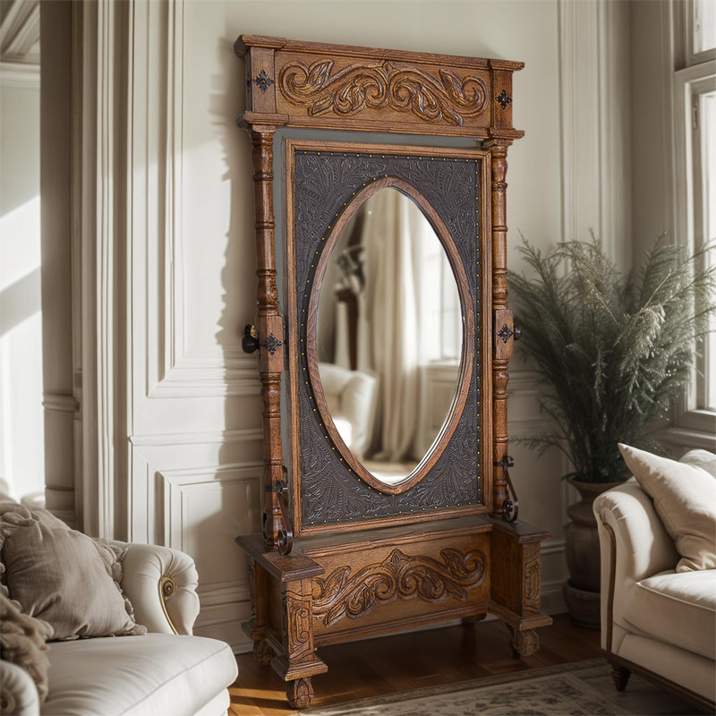 Miroir debout The Hacienda Flair, Bois brun
