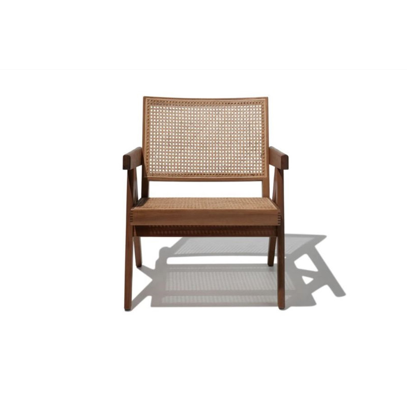 Theon Upholstered Accent Chair, Walnut