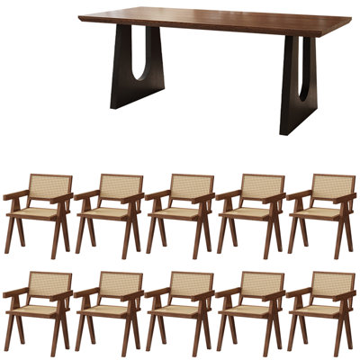 American Style Solid Wood Rectangular Dining Table