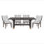 Ensemble de table de salle à manger à rallonge moderne brun 5 pièces-520357776