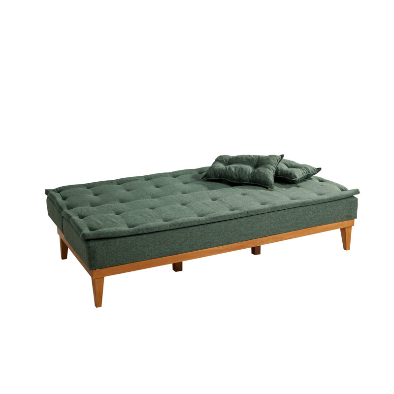 Bundy 3 Seater Linen Sleeper, Green