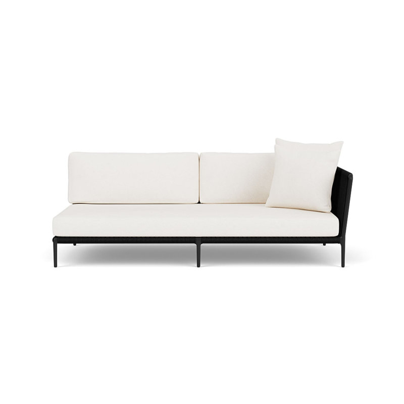 Otti Sectional Sofa, Blanca, Black, Right Hand Facing