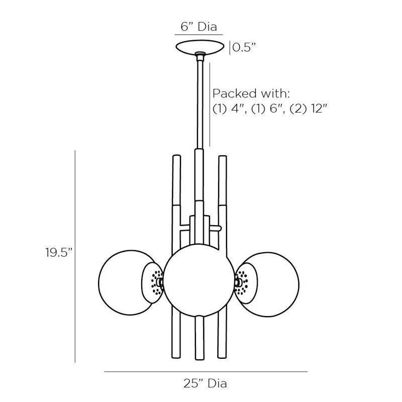 Oberon 3 - Light Glass Chandelier