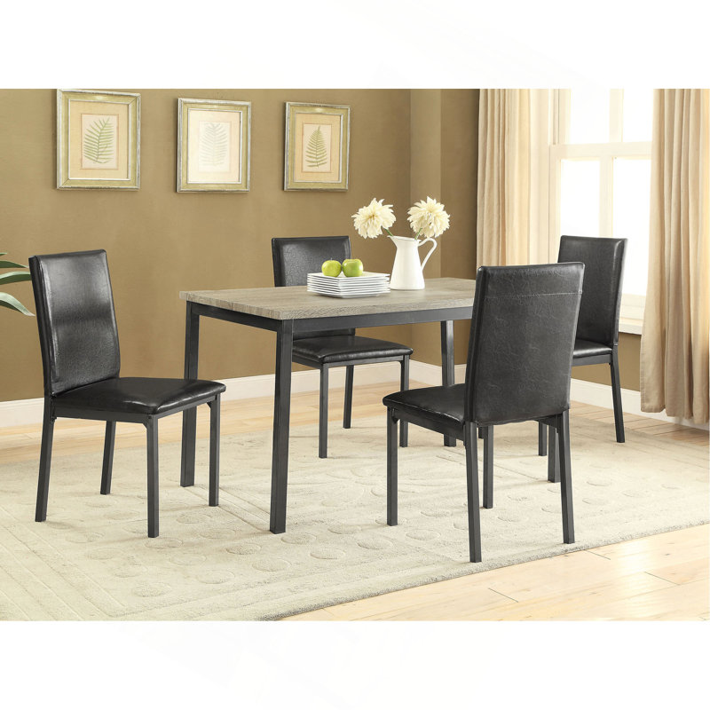 Black 5-Piece Dining Set