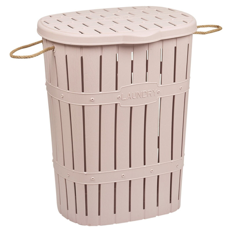 Plastic Laundry Basket, Purple