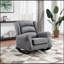 Chaise berçante Fabien en tissu gris