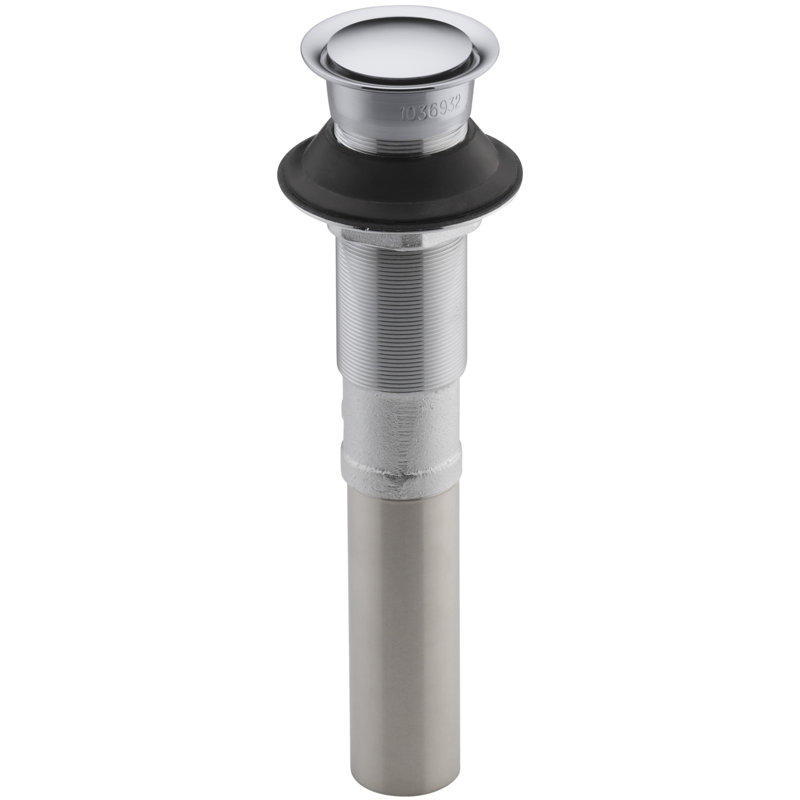 Pop-Up Bathroom Sink Drain, Polished Chrome, No