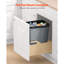 Poubelle coulissante en bois pour armoires de cuisine, bac à déchets de 35 pintes (32,7 L), bac à déchets sous plan, trousse de porte, installation sous comptoir, avec système de fermeture douce en métal robuste