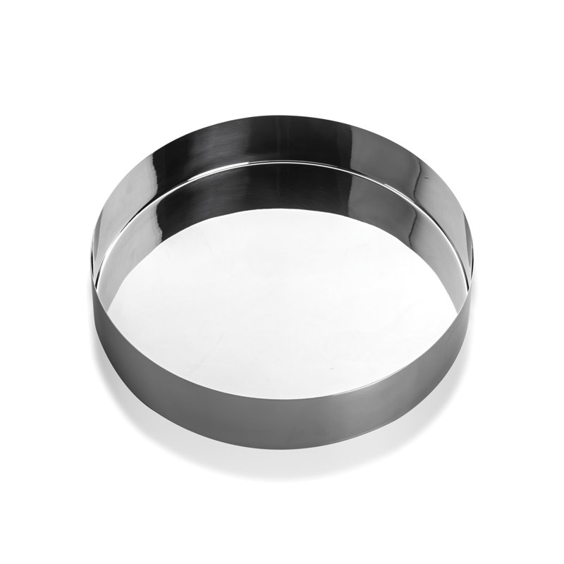 Centre de table rond en acier inoxydable, L 15,748 po x l 15,748 po