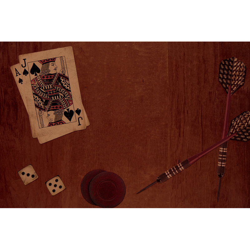 Games Mat - Wrapped Canvas Print, 51cm H x 76cm W x 3.8cm D