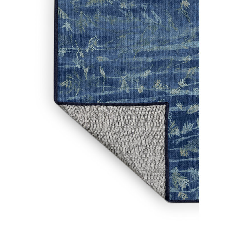 Tapis gris lavable à la machine, Rond 4 pi