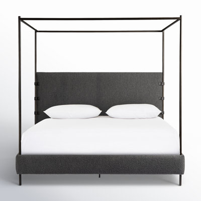 Malo Upholstered Metal Canopy Bed