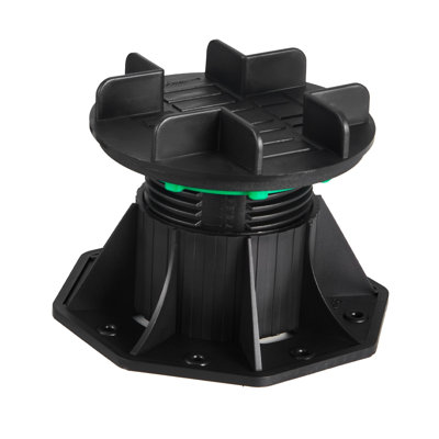 Adjustable Deck Support Pedestal Base for Patio Tiles & Pavers - Heavy Duty Polypropylene Foundation Riser