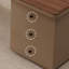 Bureau rectangulaire à 3 tiroirs en bois manufacturé brun noyer +-1157057361-1157057360