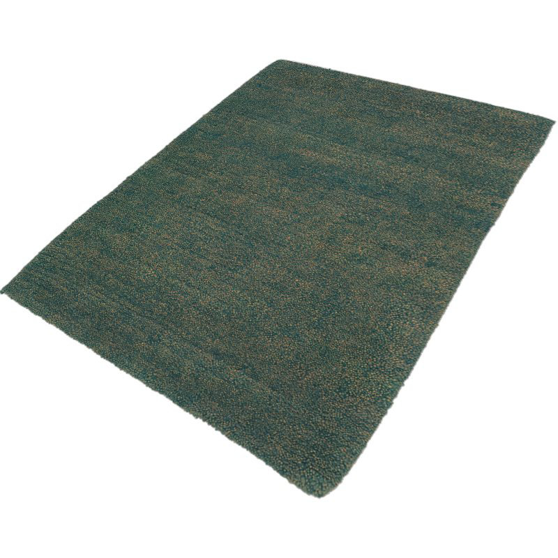 Sprouts Wool Area Rug in Green, Rectangle 9' x 12'