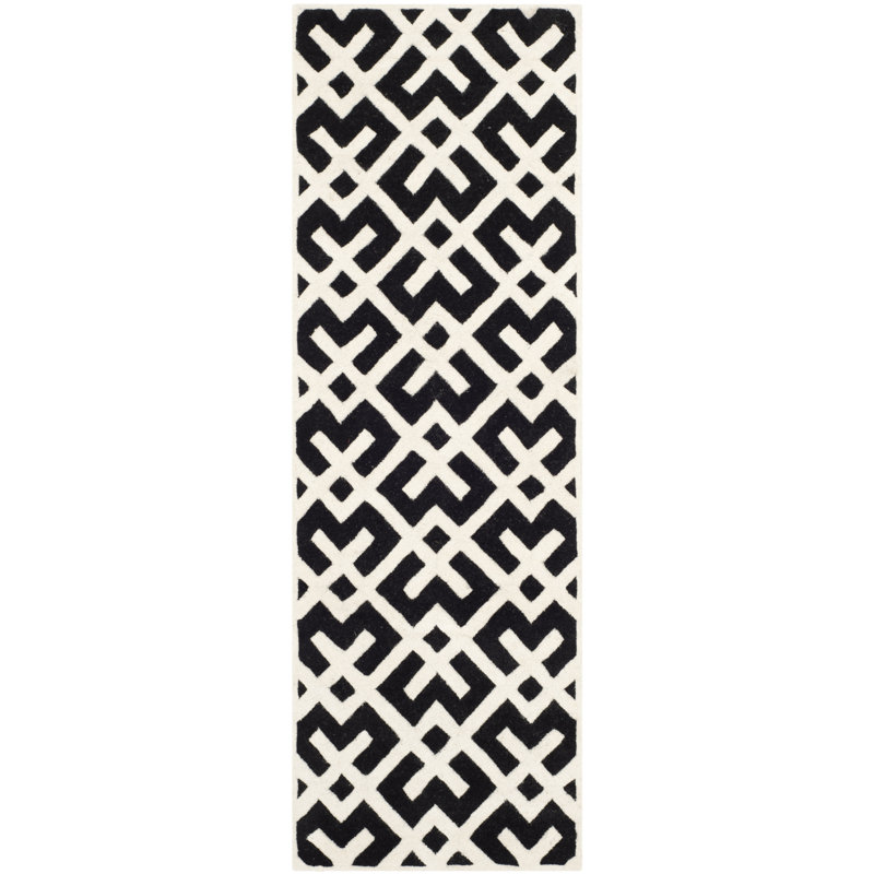 Tapis en laine touffeté à la main Teresita, Tapis de couloir 2 pi 3 po x 7 pi