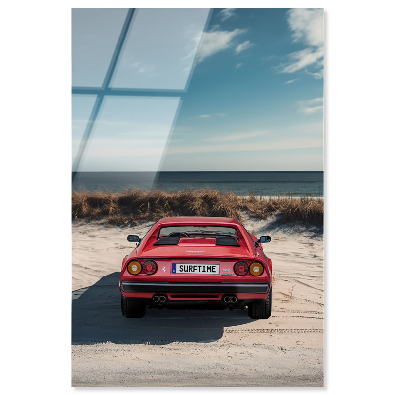 Surftime Car Canvas Transportation Print by Oliver Gal, 15"H x 10"W, High-Gloss Acrylic Print