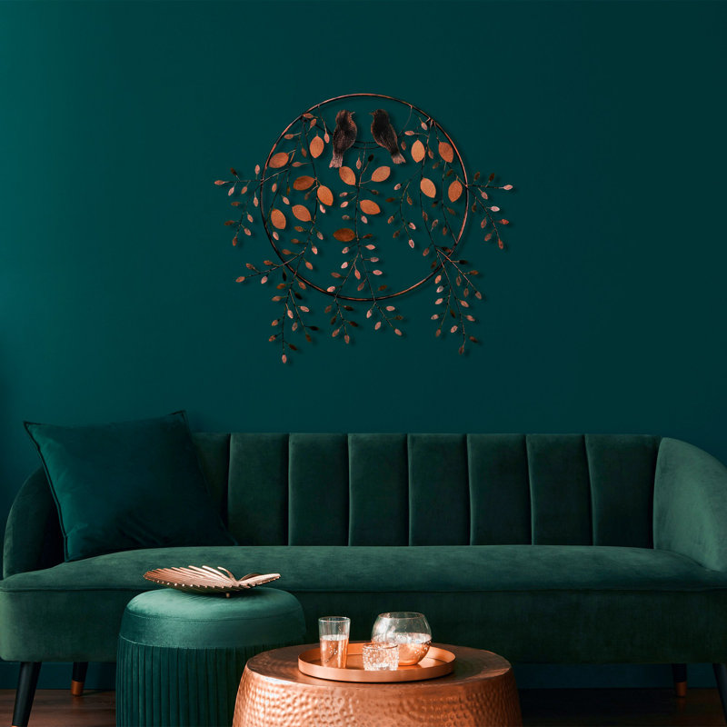 Handmade Decorative Metal Wall Accessory, 25.6 x 31.1 inches | 100% Metal, Thickness: 0.06 inches | Unique Hand-Painted Design, Variations in Color & Texture | Perfect for Home Décor, Living Room & Office Spaces