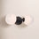 2-Light Glass Vanity Light