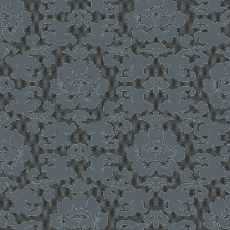 Silken Poppy - Azurite Shadow Wallpaper
