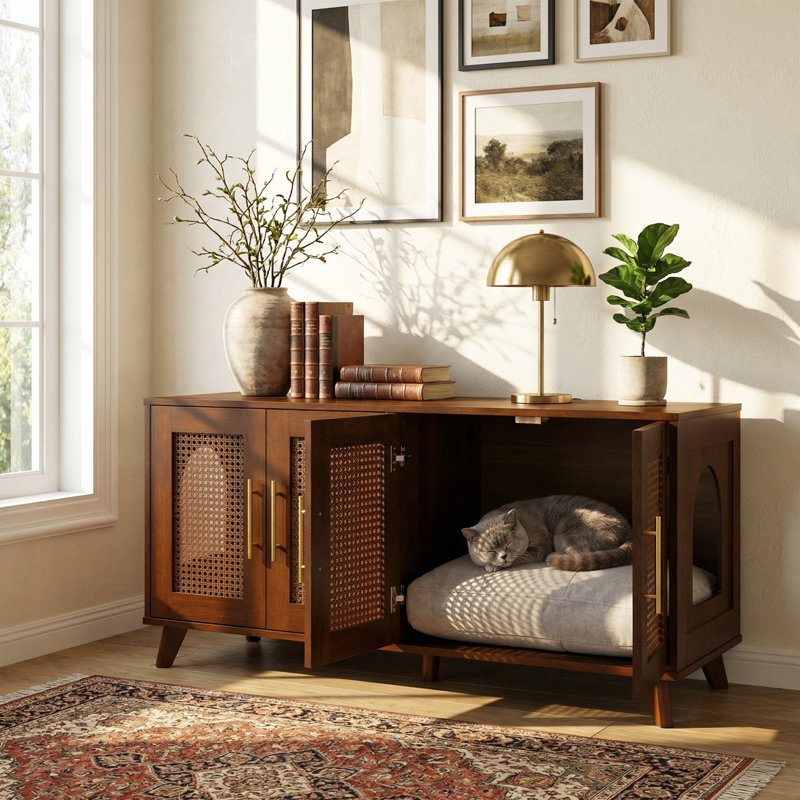 Armoire pour litière Aldercrest, Noyer