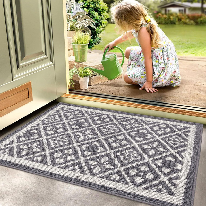 Area Rug, Gray, Rectangle 2' x 3'