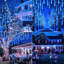 Météores lumières de Noël pour l'extérieur lumières de Noël certifiées UL chute de pluie chute de neige glaçon cascade de guirlandes de Noël pour arbre de fête de mariage décoration de jardin bleu, 12 pouces 8 tubes-704654696
