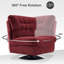 Fauteuil d'appoint rembourré en chenille Antionett-1795272566