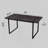 59 " Dining Table Modern Industrial Rectangular MDF Black , 4-6 People, 1.5" Thick Engineering Wood Tabletop And Black Rectangular Metal Legs, Used For Home & Kitchen-300867854