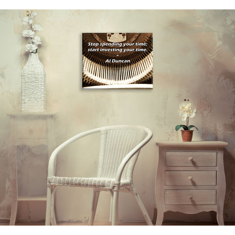Toile tendue Arty Quote par Al Duncan, H 13 po x l 18 po